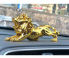 Golden Metal Lion Statue - Car Dashboard, Home & Office Decor (Free Pakistan Delivery)