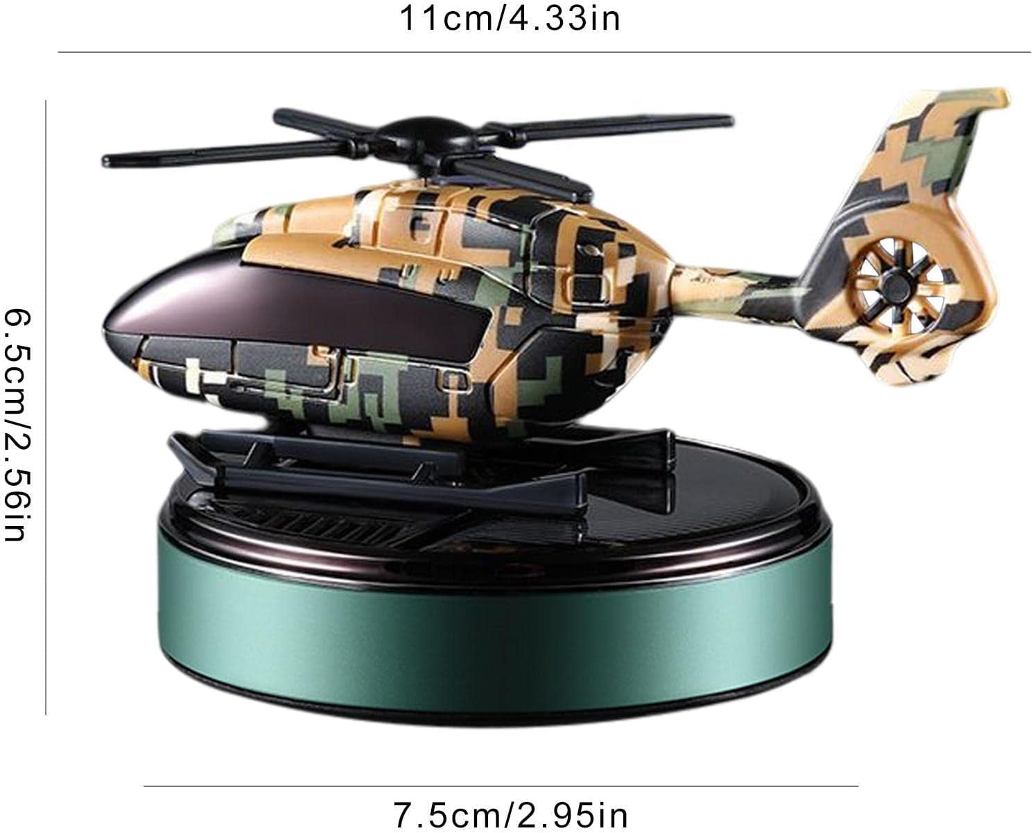 Solar-Powered Helicopter Car Air Freshener - Innovative Solar Car Perfume for a Creative and Fresh Driving Experience