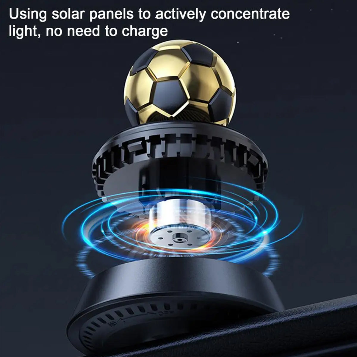 Revolving Football Car Air Freshener Solar Powered