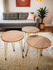 Brown Nesting Coffee Tables Set of 3 - Free Delivery Across Pakistan - Space-Saving Side Tables for Living Room - Shop Now!