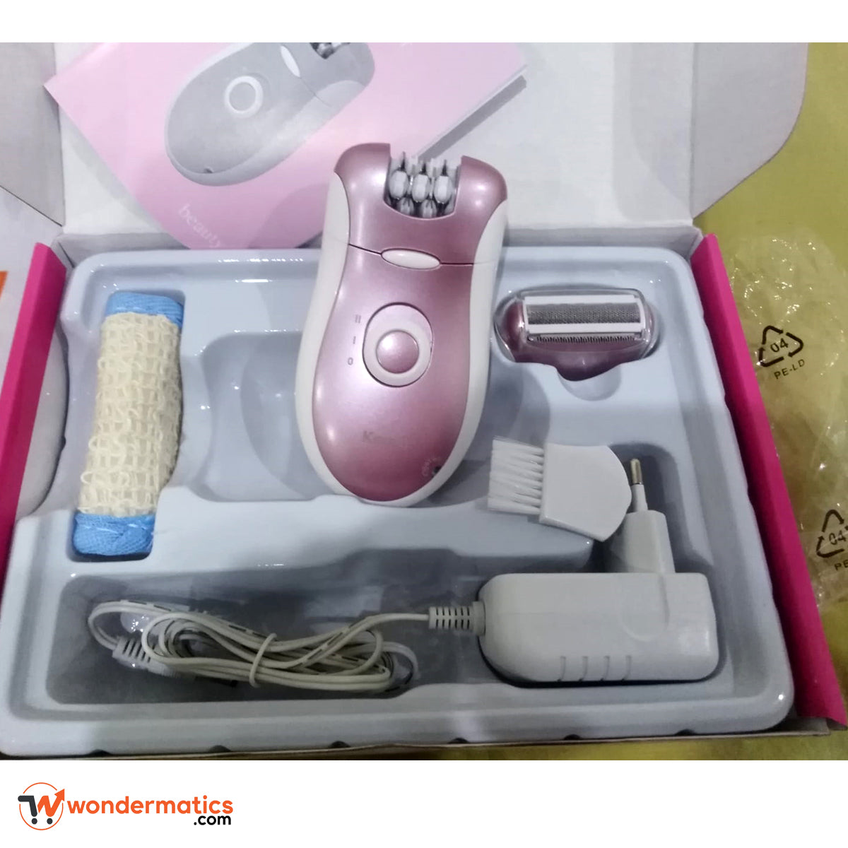 Rechargeable 2 in 1 women’s epilator and bikini trimmer