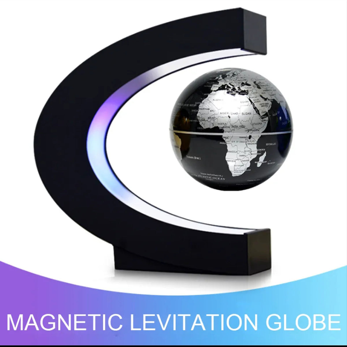 LED Magnetic Floating Globe – Spinning World Map Lamp for Home, Office & Study Decor