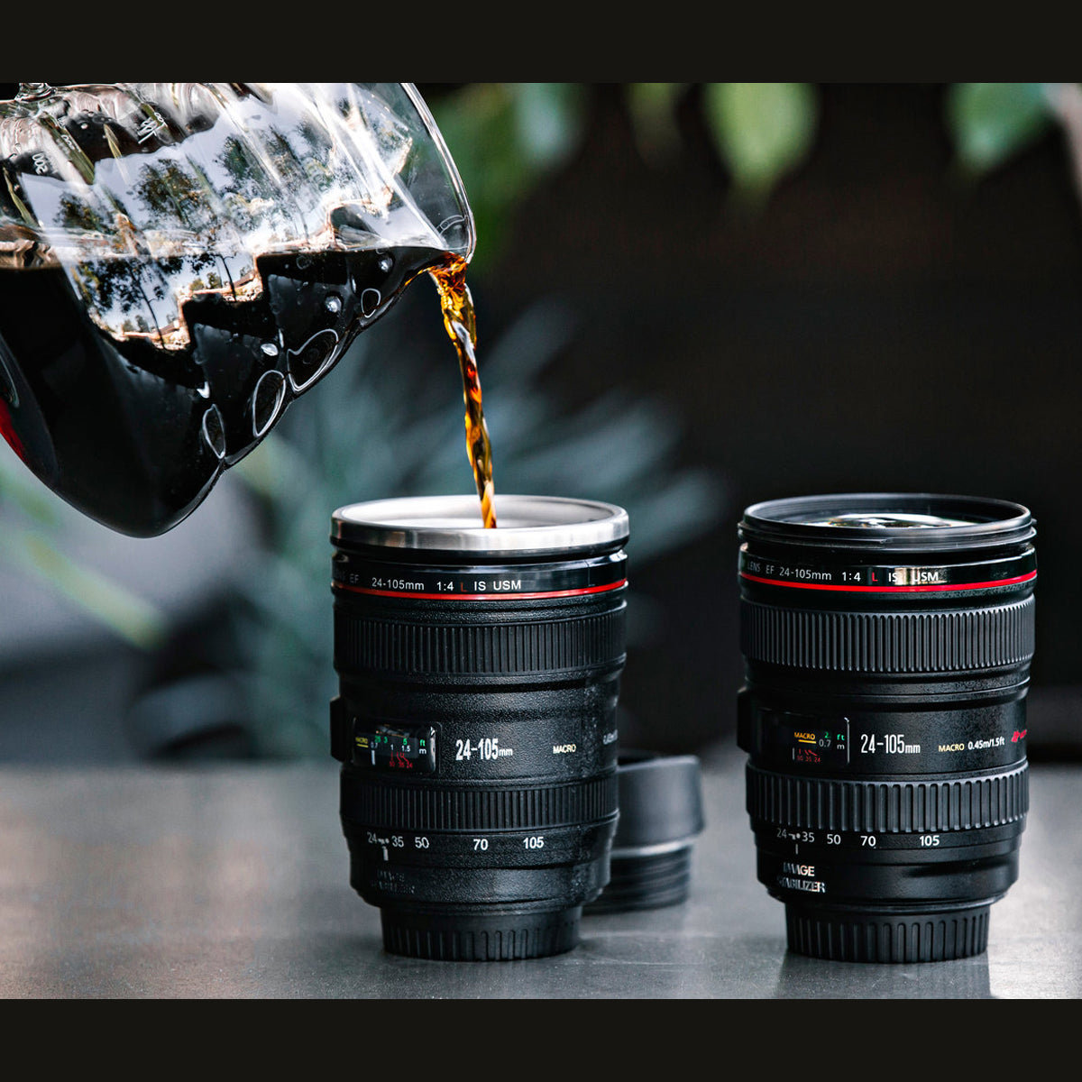 Camera Lens Coffee Mug – Realistic DSLR Design, Leak-Proof Travel Thermos for Tea & Coffee Lovers