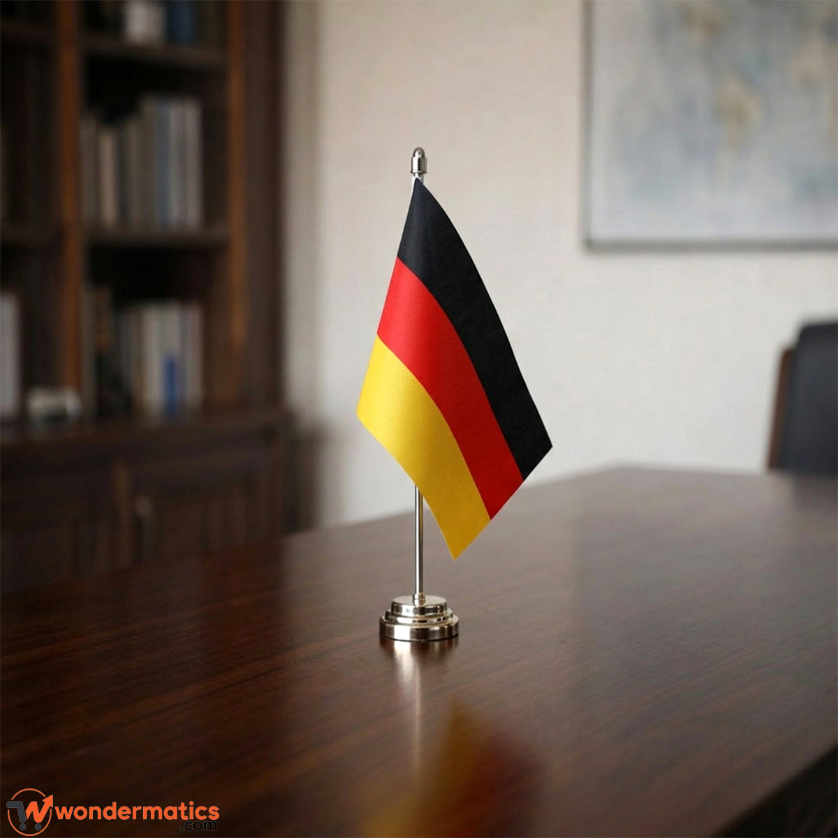 Miniature National Desk Flag with Stainless Steel Stand – Country Table Flags