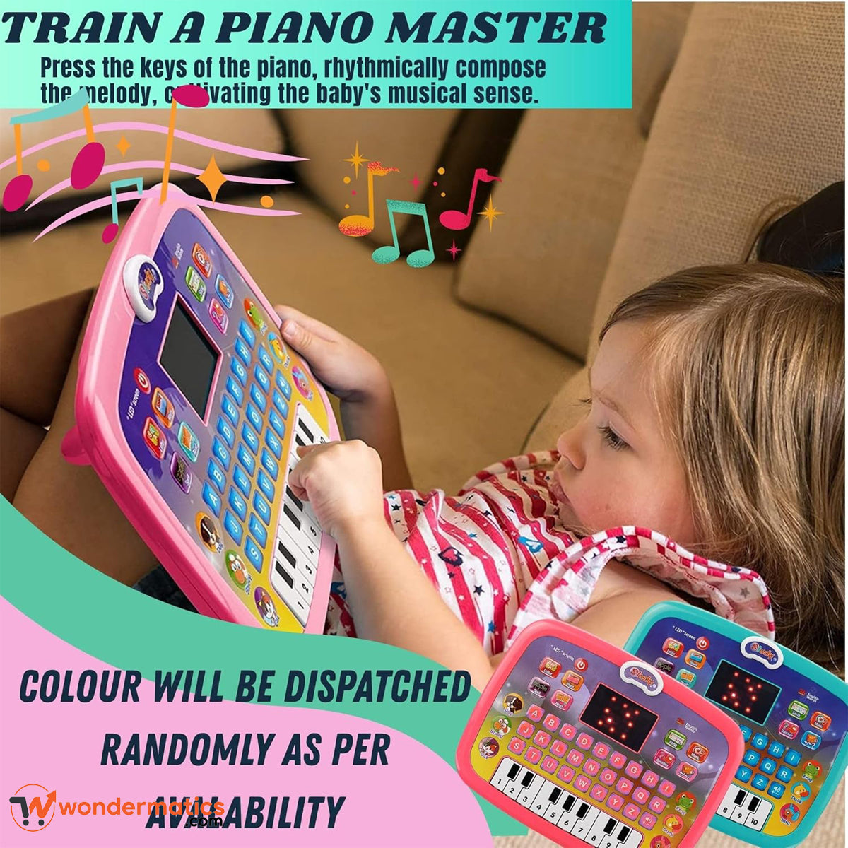 Alphabet and word learning tablet for toddlers