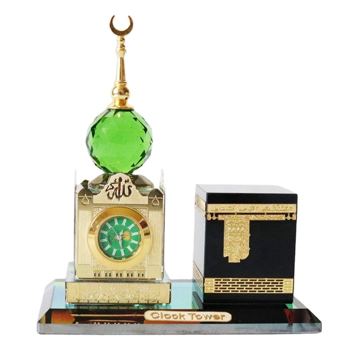 Crystal Kaaba model clock for Islamic home decor