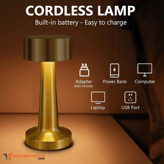 Dimmable cordless LED lamp for home and office