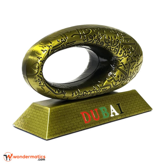 Dubai landmark Museum of the Future metal model for desks and shelves