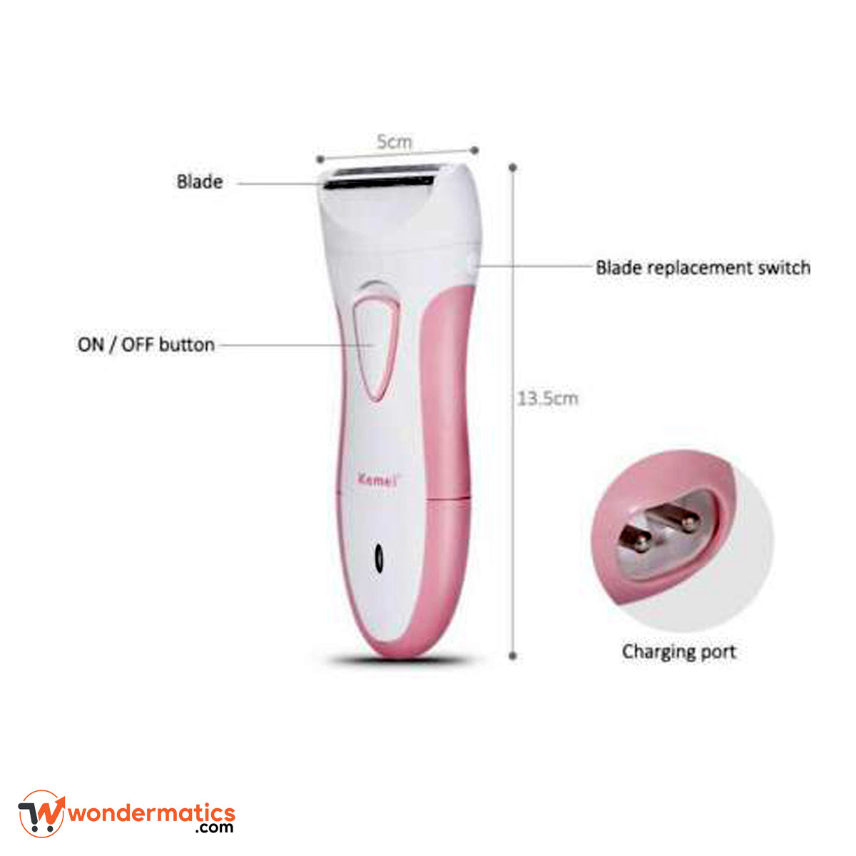 Electric bikini trimmer and lady shaver for women