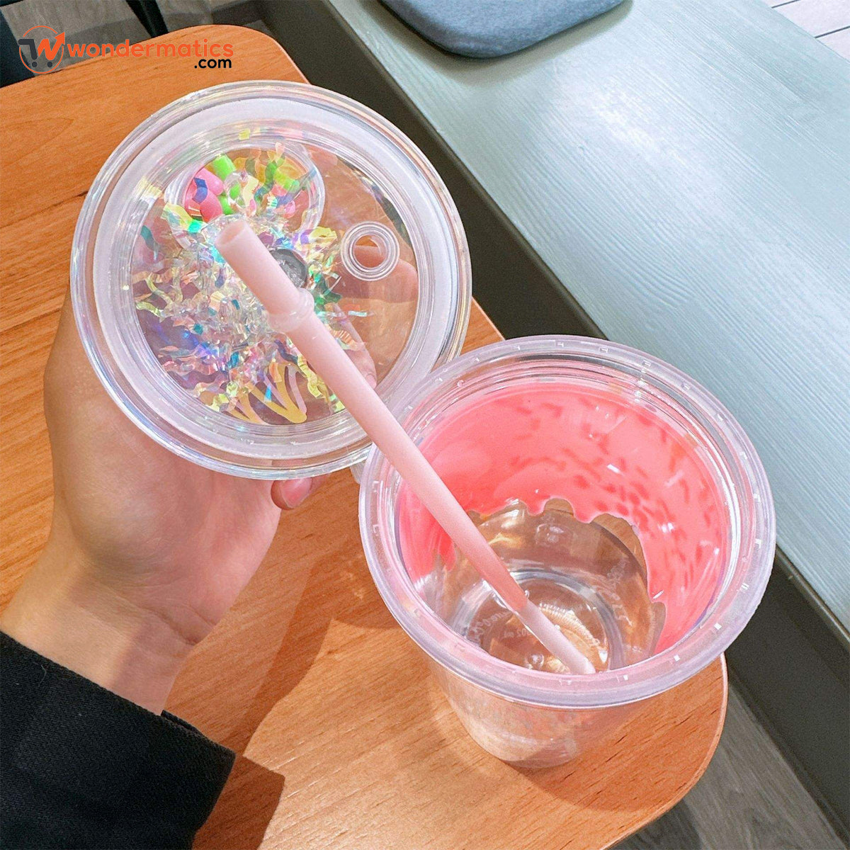 Bright and Durable Plastic Tumbler with Straw for Kids