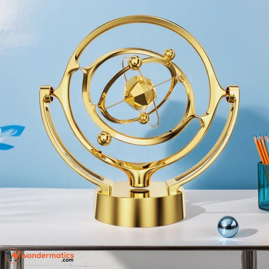 Close-up of kinetic display with refined motion details