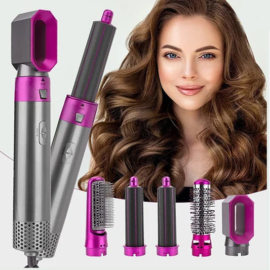 Curling barrel attachment for creating soft curls and waves with 5 in 1 hair styler