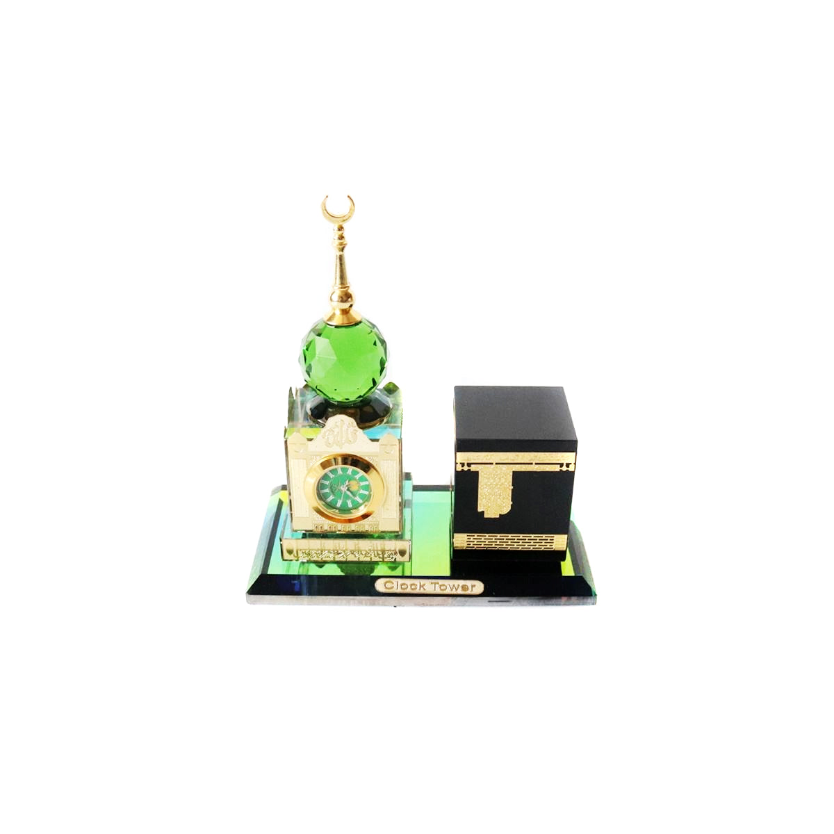 Religious tabletop decor with Kaaba design