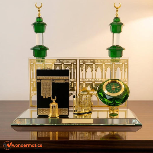 Kaaba clock decoration premium Makkah gift showpiece for Muslim home