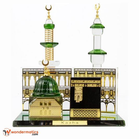Close-up of Kaaba miniature โ elegant crystal Islamic replica