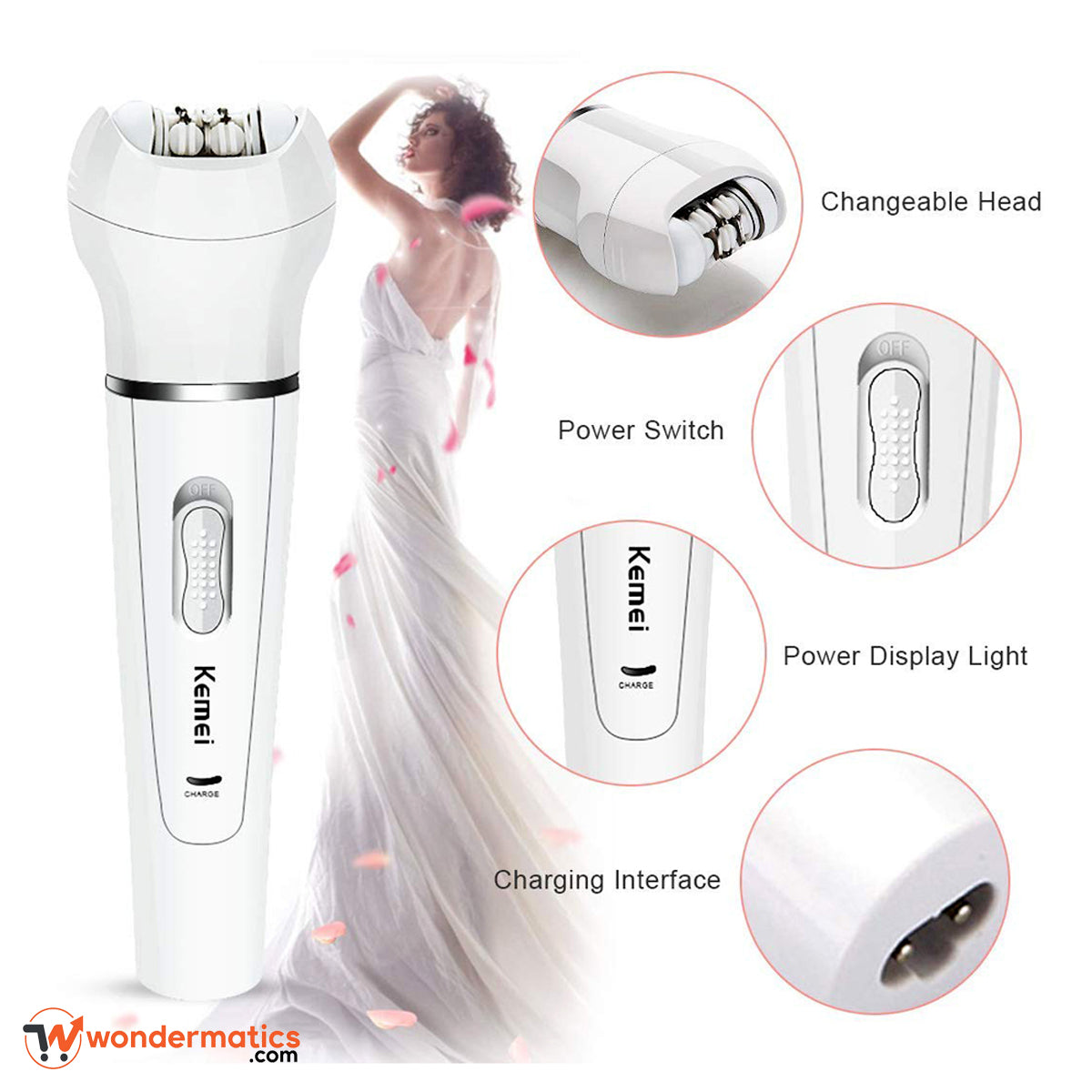 Kemei KM-2199 Multi-Function Beauty Kit for Smooth Skin & Grooming