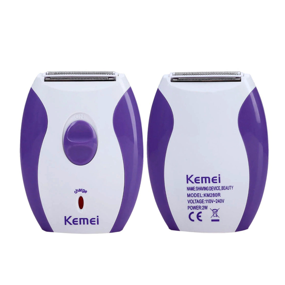 Close-up of Kemei KM-280R shaver head with anti-allergy mesh for safe and precise hair removal