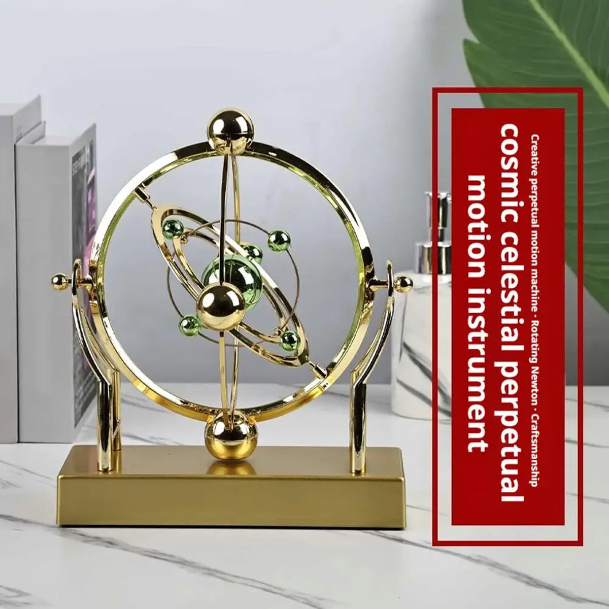 Artistic golden desk decor for office or home settings