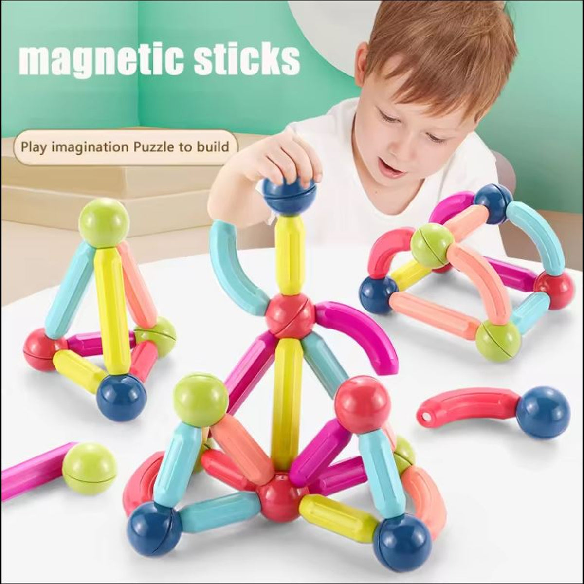 Magnetic Construction Blocks – Hands-On STEM Learning for Toddlers