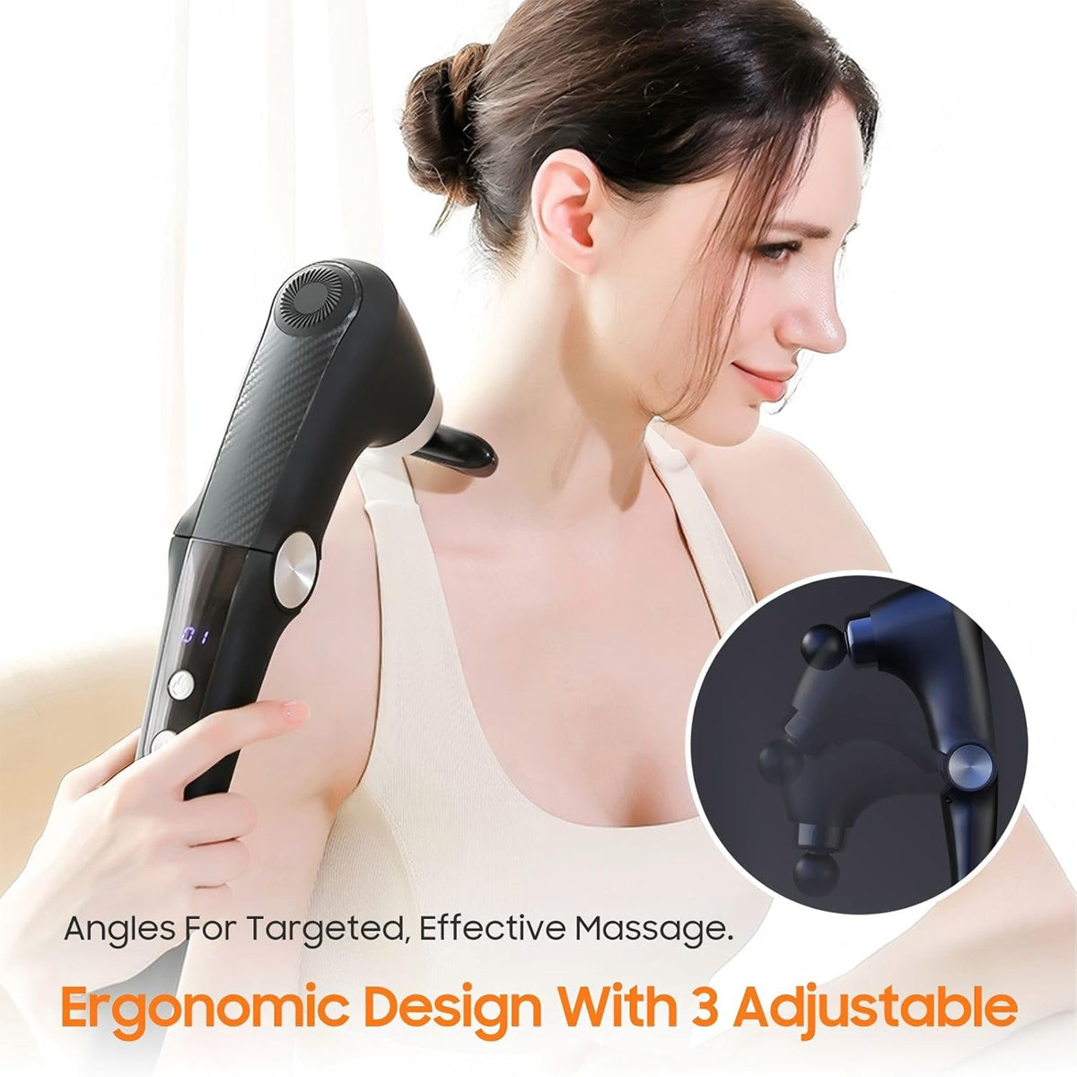 Portable massage gun with 10 attachments