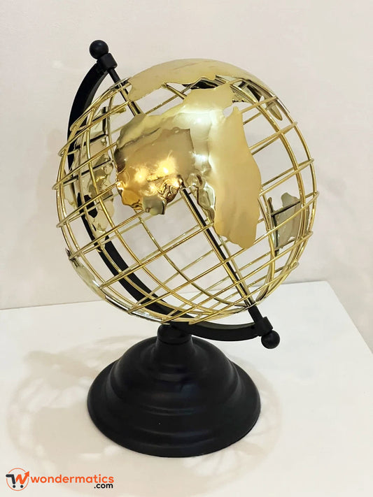 Contemporary golden globe décor piece for modern luxury homes