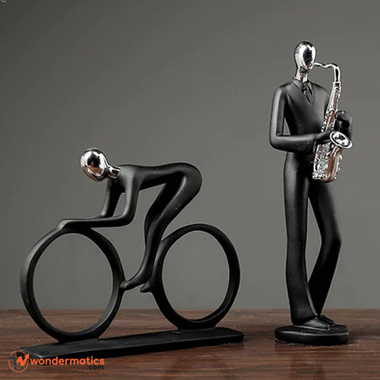 Modern resin figurine for home and office decoration