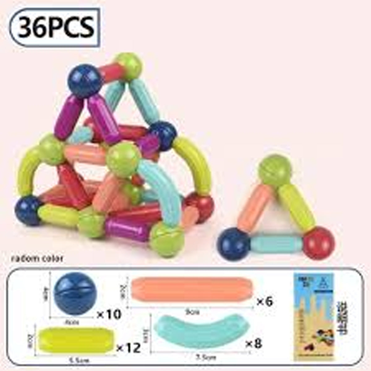 Montessori Magnetic Building Set – 36PCS Educational Play