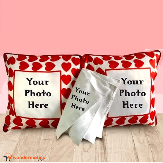 Personalized cushion photo album with custom picture pillow design