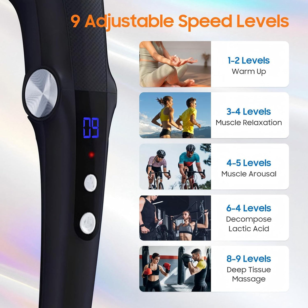 Muscle massager for neck, back, legs, and arms