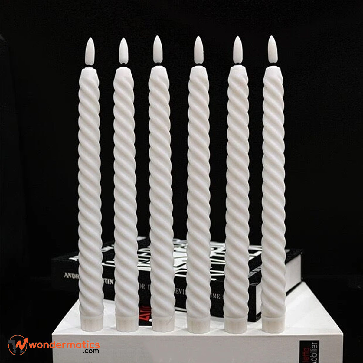 Realistic flameless candles for bedroom ambiance