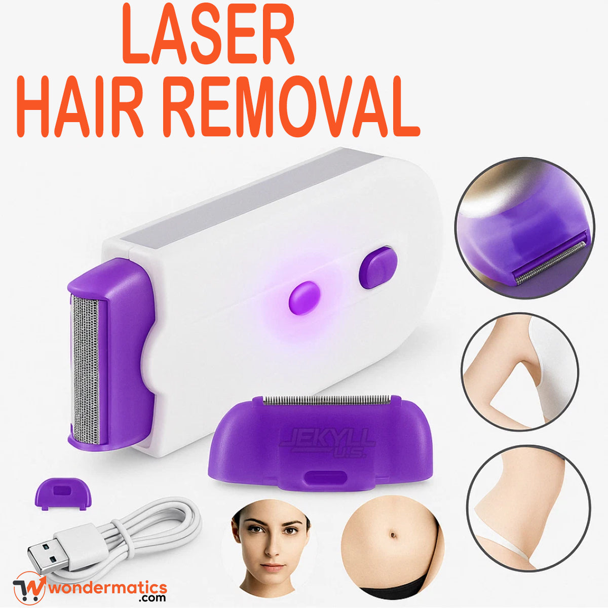 Rechargeable epilator for women with painless hair removal
