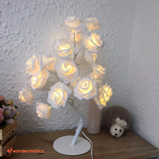 Romantic Rose LED Night Light with 24 Rose Flowers