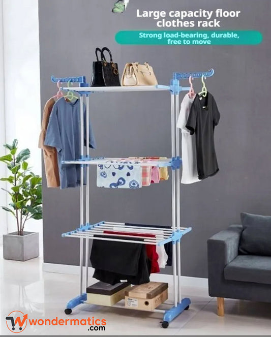 Space-Saving Portable Clothes Drying Rack for Indoor and Outdoor Use