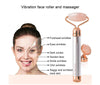 Flawless Contour Rose Quartz Facial Roller and Massager - Reduce Fine Lines, Wrinkles, Puffiness, and Dark Circles