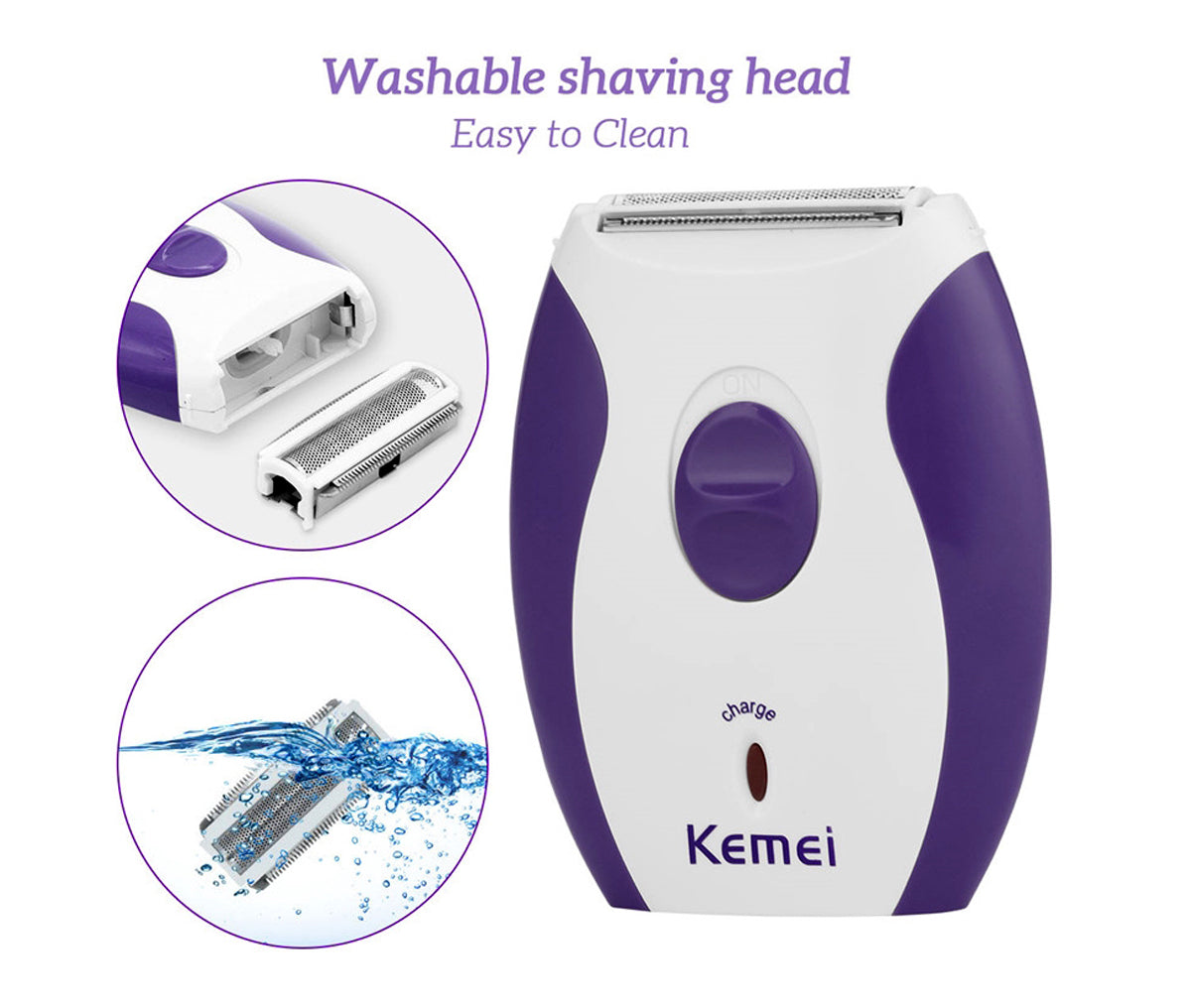 Rechargeable Twin Blade Electric Shaver for Women - Painless and Convenient Hair Removal