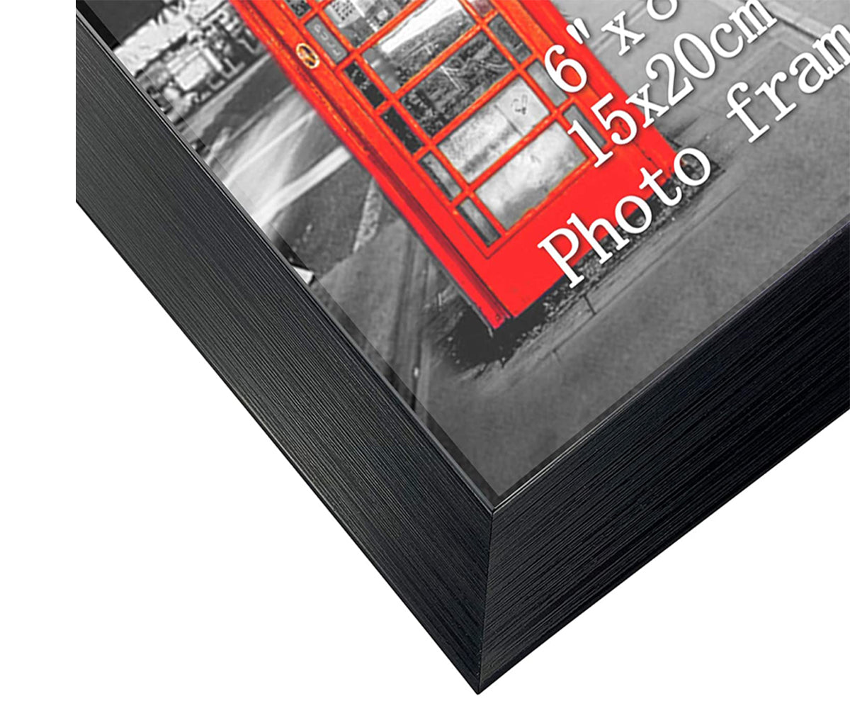 Classic Black Photo Frame Set - 6x8 - 6 Pieces