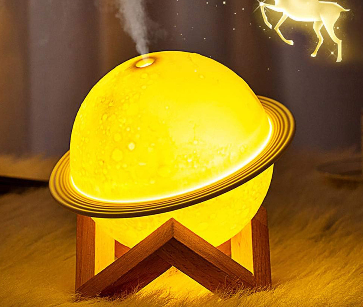 3D Moon Humidifier Lamp with Color Changing LED Light