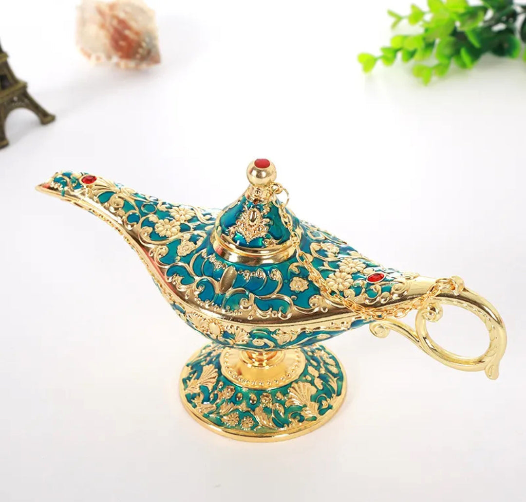 Aladdin Magic Chiragh Model - Exquisite Antique Metal Decoration Piece