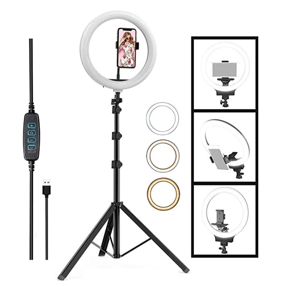 Professional Vlogging Kit: 26cm Ring Light, 7ft Tripod Stand, Mobile Holder, and NeePho N8+ Wireless Mic