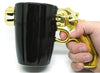 Realistic Revolver Gun Shaped Coffee Mug - Ceramic Novelty Mug Pistol Grip Handle Perfect for Coffee, Tea, Juices