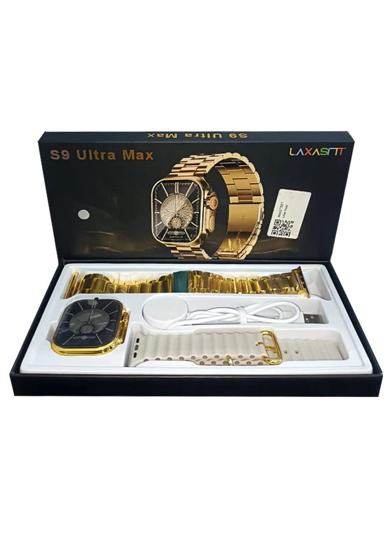 Luxury Gold S9 Ultra Max 24K Gold Smartwatch - 49mm Ultra Display, Fitness & Style Icon