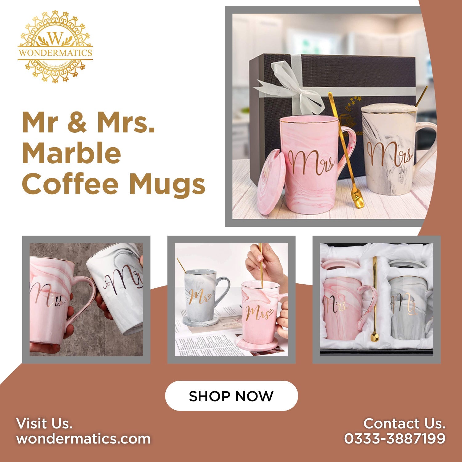 Mr and Mrs Marble Coffee Mugs - A Unique and Personalized Wedding Gift
