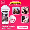 Rechargeable Selfie Ring Light - Perfect for Vlogging, Live Streaming, and Taking Selfies