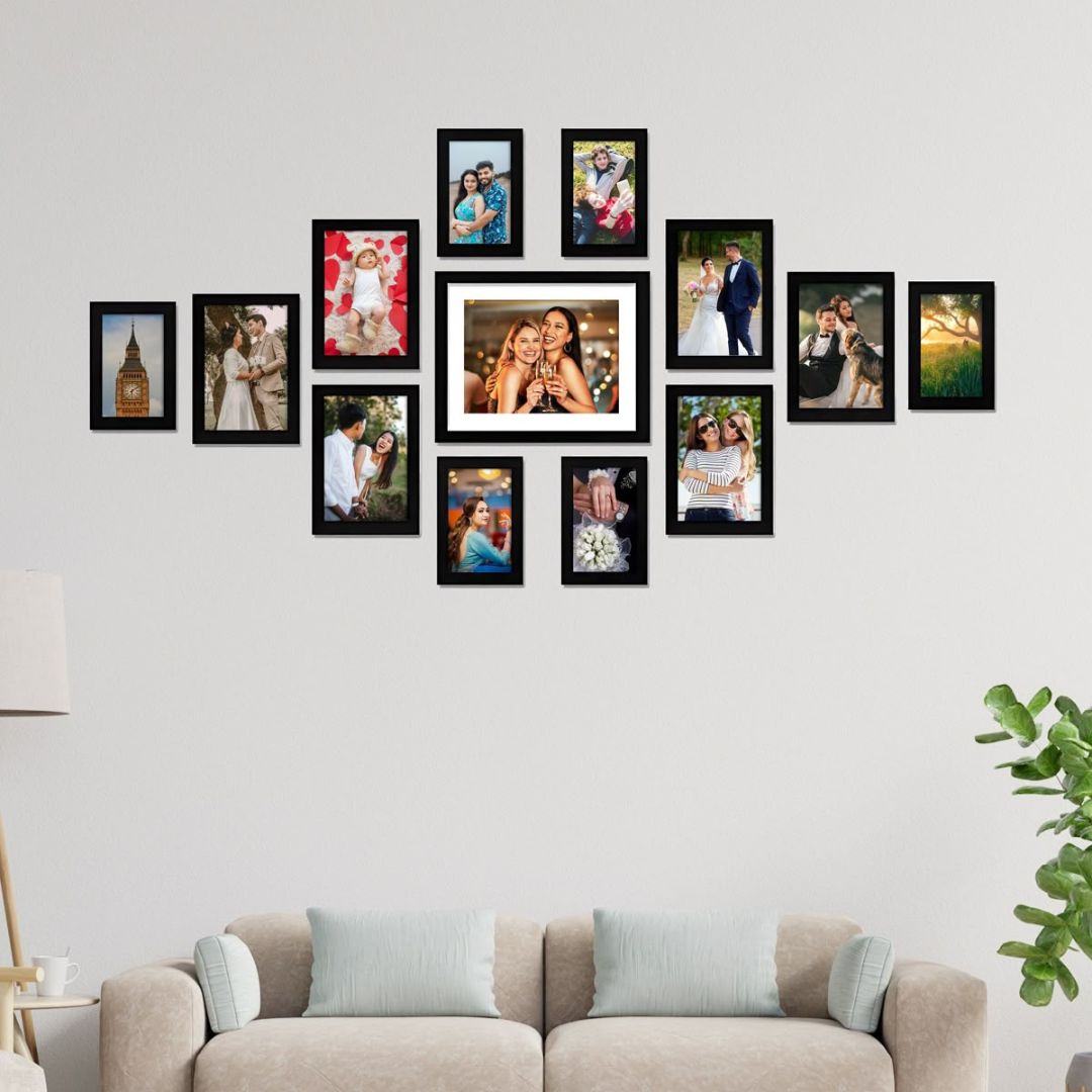 Decorative photo and picture frames in Pakistan – black, wooden, and wall-mounted styles for home or office display