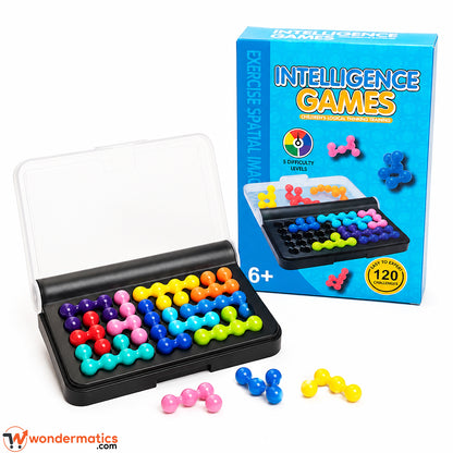 3D brain teaser puzzle game set with storage case