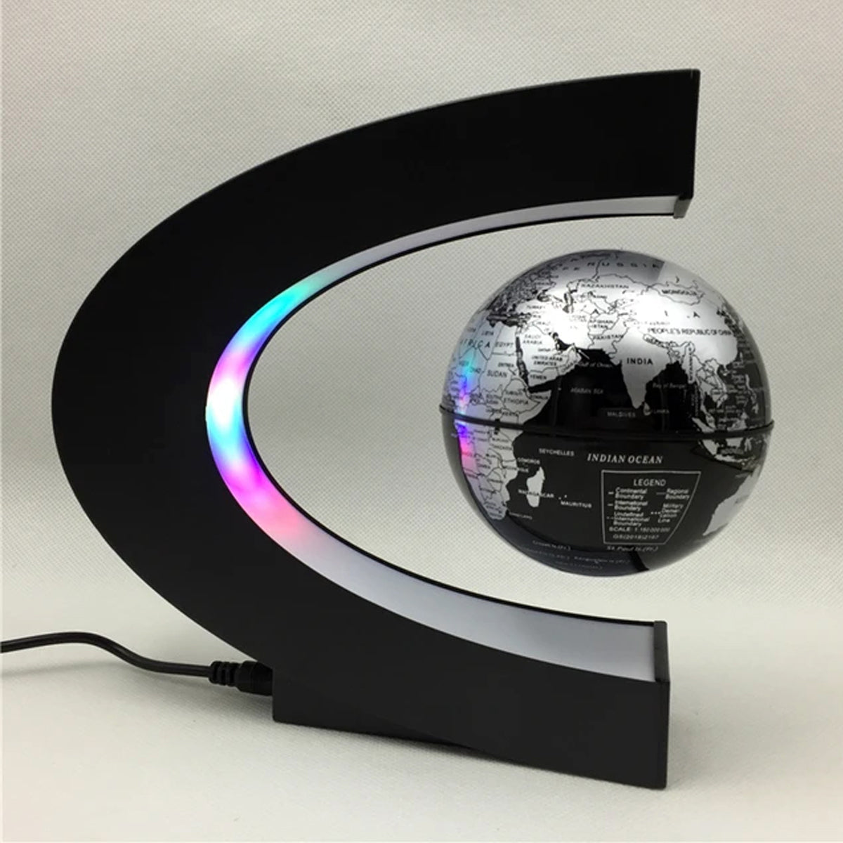 LED Magnetic Floating Globe – Spinning World Map Lamp for Home, Office & Study Decor