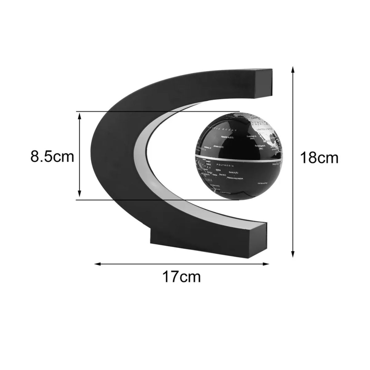 LED Magnetic Floating Globe – Spinning World Map Lamp for Home, Office & Study Decor