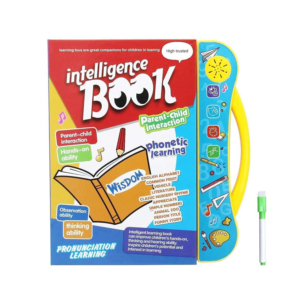 Interactive Kids Intelligence Book – Touch & Learn with Sounds, Music, and Voice