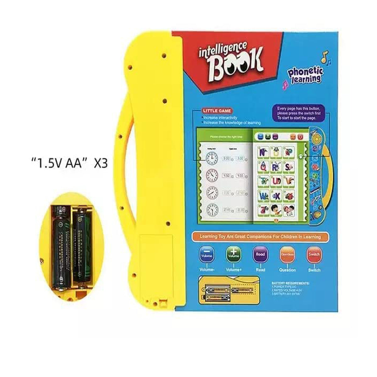 Interactive Kids Intelligence Book – Touch & Learn with Sounds, Music, and Voice