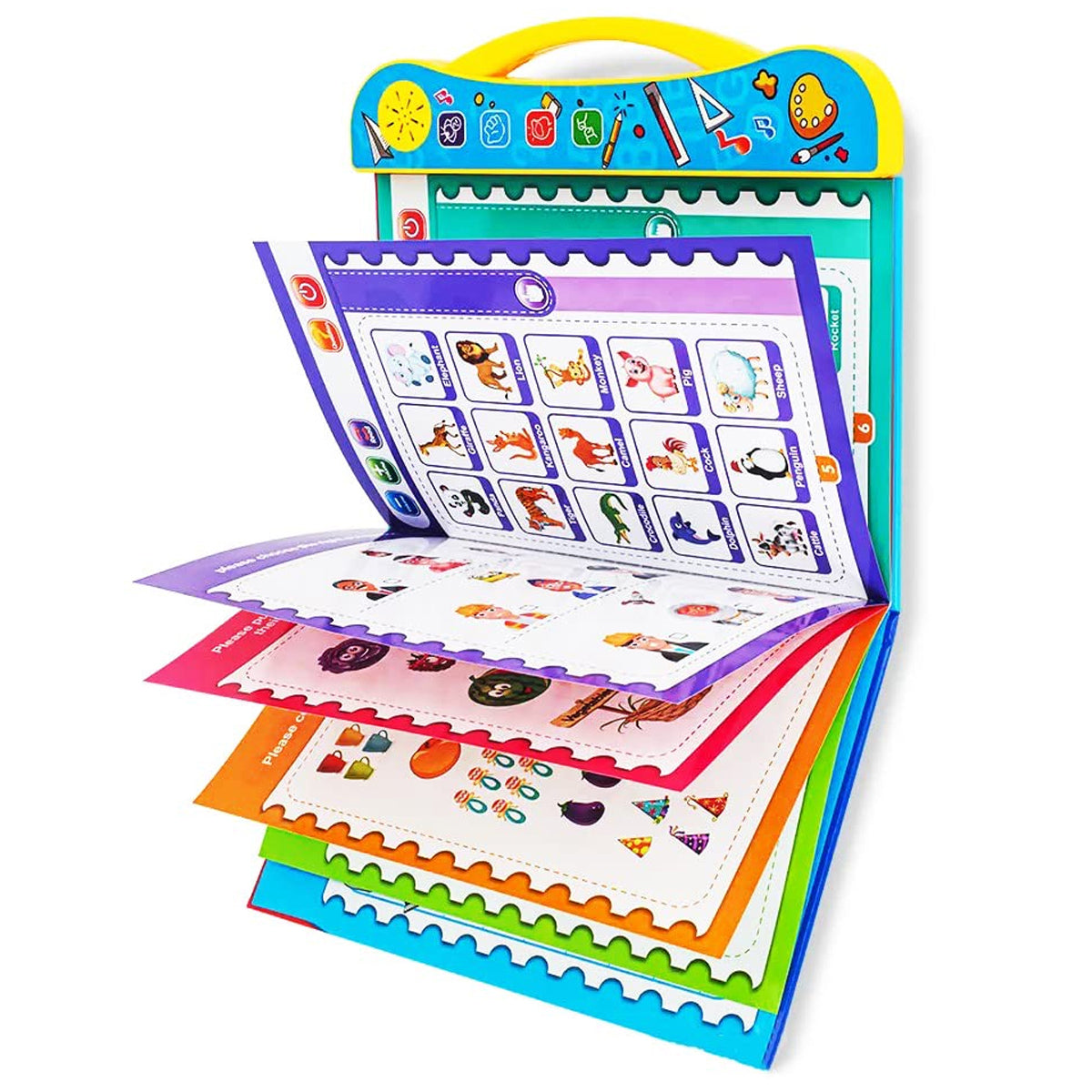 Interactive Kids Intelligence Book – Touch & Learn with Sounds, Music, and Voice